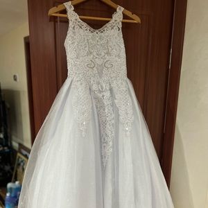 Girls white ballroom dress